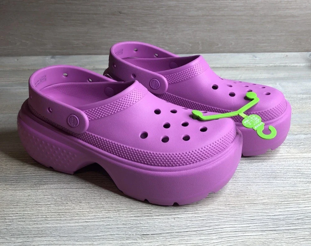 Crocs Stomp Clog Bubble Purple M 9/ W 11 Chunky Platform NWT